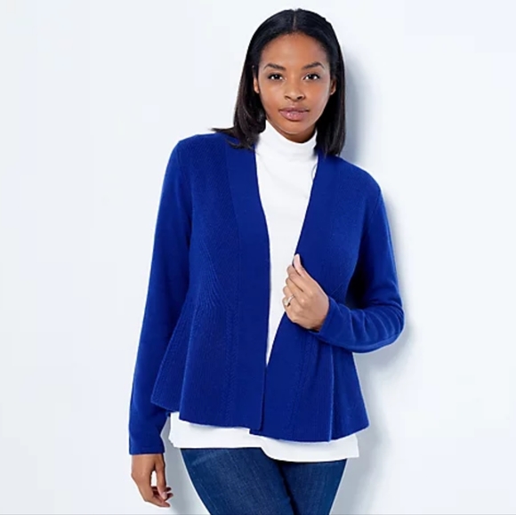 Isaac Mizrahi cardigan cashmere sweater   Iris